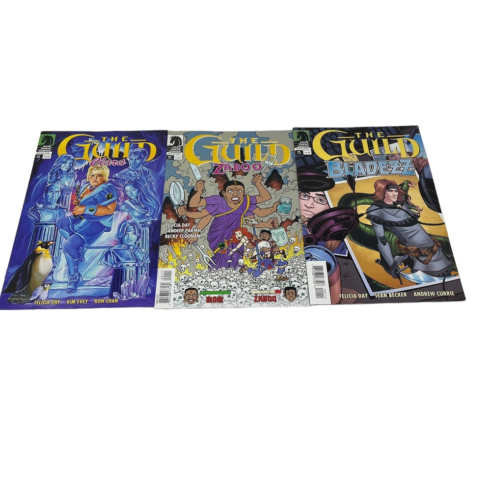 The Guild Shorts‎ Lot of 3 - Felicia Day Dark Horse Comics Clara Zaboo Bladez